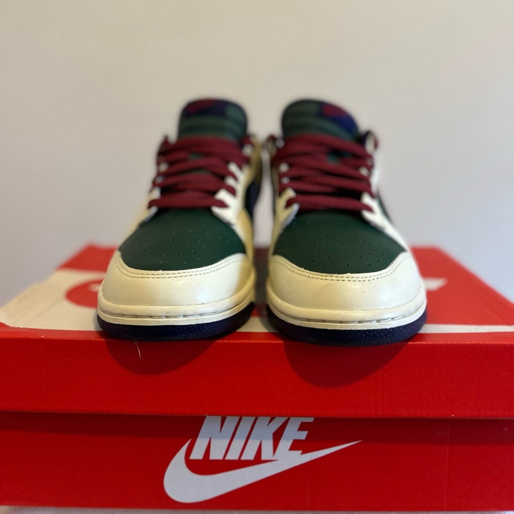 Nike Forest Green and Cream Dunks